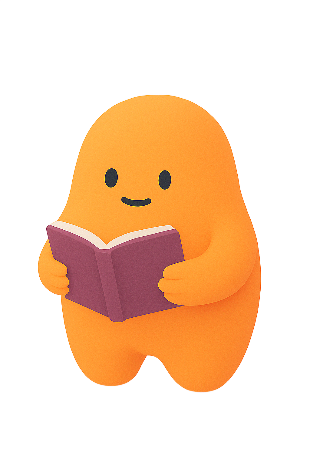 Sova reading a book, focused on learning